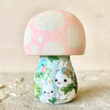 2.75” Pink Mushroom with Bunnies