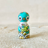 1.2” Tiny Owl: Turquoise