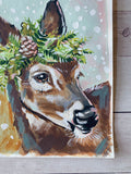 7x10” *Original* Mule Deer in Snow