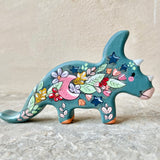 *Original* 4.5”w Dinosaur: Slate Triceratops