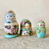 4.5” 3pc Nesting Dolls: High Desert Friends